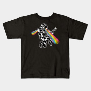 Space Astronaut Rainbow Kids T-Shirt